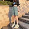 Shorts de Mezclilla Retro Nostálgicos de Cinco Puntos para Mujer Verano 2025 Nuevos de Cintura Alta Corte A Sueltos Adelgazantes de Aspecto Pantalón de Cinco Puntos Pierna Ancha