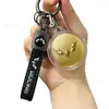 Colgante con Logo de Coche Dorado Personalización de LOGO Oro Puro 999 Llavero de Cuero Regalo para Dueño de Coche Tráfico Conducción Colgante Venta al por Mayor