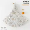 Capa Exterior para Niños Estilo Coreano de Invierno Otoño e Invierno Capa Chal con Capucha para Bebé Resistente al Viento y Cálida para Exteriores
