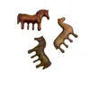 Peine de Sándalo con Forma de Caballo para Masaje de Meridianos, Set en Caja de Regalo, Buena Suerte y Prosperidad, Regalo para Personas Mayores