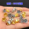 Prata Esterlina S925 Banhado a Ouro Vintage Pequena Flor Fivela Fivela Corda de Mão Trançada Pulseira Colar Acessórios DIY Feitos à Mão