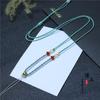 Collar de cuerda con cuentas de ágata y jade para colgar, cuerda tejida ajustable de alta calidad hecha a mano.