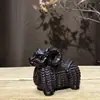 Figurita de oveja tallada en madera de ébano, oveja de madera, oveja del zodiaco chino, oveja decorativa, oveja de la suerte, creativa, linda y exquisita