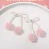 Pequeno fresco simulação fruta pérola laço cereja diy trançado miçangas grampo de cabelo acessórios de cabelo brincos material atacado