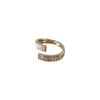 Anillo Cruzado de Personalidad para Viajeros Estilo Coreano y Japonés para Mujer, Anillo Ajustable de Circonita de Moda Vintage, Anillo Simple de Hip-Hop para Dedo Índice Tendencia