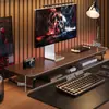 Soporte para monitor de computadora de escritorio, estante, organizador de escritorio y soporte extendido para laptop para sala de e-sports