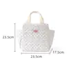 Nueva bolsa isotérmica de gran capacidad, bolsa de almuerzo de moda portátil para el trabajo, bolsa de almuerzo de picnic portátil acolchada en forma de corazón