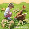 Soporte de Madera para Pollito Hábitat Exterior Césped Loro Soporte para Pájaro Juguete de Entrenamiento para Pollito Soporte Escalera