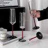 Copa de champán tipo cáliz rojo estilo europeo, copa de cóctel especial de bar de cristal de cristal creativo premium