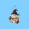 Productos de madera para ventas transfronterizas, nuevos letreros de puerta de fantasma de Halloween y adornos colgantes, artesanías de madera y artículos decorativos