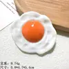 Pinza para el pelo de huevo escalfado de niña yema de huevo dijes DIY pinza de bolsa ciega colgante accesorios de resina