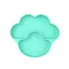 Prato Dividido de Silicone Estilo Gatinho para Bebês e Crianças Autoalimentarem Conjunto de Utensílios de Silicone para Alimentação