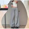 Colección nueva Primavera/Otoño 2026: Pantalones de chándal anchos, de pierna recta, holgados, estilo retro americano, de pierna ancha, modernos y sencillos, con efecto de realce de glúteos, y diseñados como pantalones deportivos largos