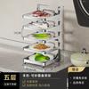 Estante Plegable para Preparación de Cocina, Estante Multifuncional para Almacenamiento de Alimentos, Estante de Preparación Multicapa Montado en la Pared