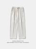 Calça Casual Masculina Textura Pesada 400g Primavera Nova Caimento Solto Calça com Fenda em Arco Design Plissado