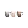 Taza de enjuague bucal moderna para el hogar con asa, gruesa y transparente, vaso para cepillos de dientes para una familia de tres, vaso simple para lavarse en el baño
