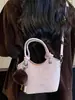Bolso de mano estilo coreano para mujer, nuevo modelo principios de otoño 2026, bolso de cubo con estampado de leopardo de alta costura, nicho, para hombro