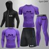 Mallas Deportivas de Baloncesto Transfronterizas para Hombre de Secado Rápido Transpirables para Entrenamiento de Cinco Piezas Atletismo Fitness Running Compresión Alta Elasticidad