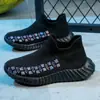 Zapatos Deportivos Casuales de Cuatro Estaciones para Niños Zapatos Tipo Calcetín Ligeros de Tejido Fly para Niños Grandes y Niñas