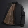 Chaqueta de Tallas Grandes para Hombre 2026 para Otoño e Invierno, Forrada de Polar, Engrosada, Cuello Alto, Abrigo de Algodón Juvenil, Ropa Exterior Casual Holgada
