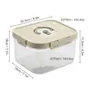 Conjunto de 5 Caixas Organizadoras de Geladeira Transfronteiriças, Caixas Organizadoras Empilháveis, Seguras para Micro-ondas, Recipientes Selados de Grande Capacidade para Cozinha Atacado