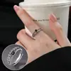 Anillo Brillante de Cadena Dulce y Fresco para Mujer, Exquisitas Líneas Multicapa, Nuevo Anillo Versátil Abierto Apilable para el Dedo Índice