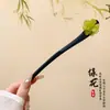 Horquilla floral para mujer, nueva horquilla de madera antigua estilo chino, horquilla Hanfu, horquilla de alta gama, horquilla de estilo chino tradicional para recogidos, accesorio para el cabello
