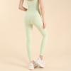 Calças de Yoga de Verão Personalizadas de Alta Elasticidade para Mulheres, Calças Pêssego Modeladoras de Barriga de Cintura Alta que Levantam o Bumbum, Calças Esportivas para Corrida e Fitness ao Ar Livre