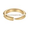Latão banhado a ouro 18K design original cone afiado anel aberto cilíndrico personalidade simples anel que combina com tudo R224186