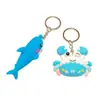 5541 # Chaveiro de Animal Marinho Tubarão Pinguim Caranguejo Boneco Pingente Presente Promocional Presente de Formatura