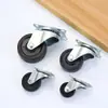 Rueda de mueble de 1 pulgada, rueda giratoria, rueda de goma, rueda de cuna, accesorios, rueda universal pequeña, silenciosa, rueda giratoria de 2 pulgadas
