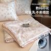 Conjunto de Quatro Peças de Colcha Fresca de Verão Tencel Luxo Leve Fresco Solteiro e Casal Colcha de Verão Lavável à Máquina Colcha para Ar Condicionado Colcha Fina