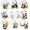 Posavasos de corcho de cerámica redondos con diseño de panda y flores, con aislamiento térmico, absorbentes y antideslizantes, venta al por mayor de fábrica