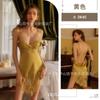 Pijama sexy Pure Desire Private para mujer, otoño e invierno, fino, transparente, de encaje, falda, sin espalda, camisón, tentación, conjunto 1519