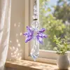 Pingente de Cristal de Anjo Ornamento para Pendurar no Carro Decoração para Janela Festa no Jardim Pingente de Cristal Decorativo para Pendurar