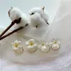 Brincos de pino de flor doce s925 de prata Qingdao moda japonesa e coreana brincos simples brincos de design de nicho feminino