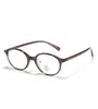 72396 Nuevo Armazón de Lentes Ovalados Ligeros Nerd de Tr90 para Hombres y Mujeres Gafas Planas Retro Pueden Combinarse con Armazones para Lentes de Prescripción