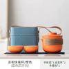 Juego de Té de Viaje Juego Pequeño Portátil de Mano Taza Expresa Tetera para Té de Viaje para Camping al Aire Libre Una Tetera Dos Tazas