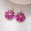 Pendientes de Flor Turquesa Estilo Étnico Retro Pendientes de Banquete de Venta Caliente Transfronteriza Joyería de Oreja Geométrica Bohemia