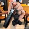 Llavero de oso de bambú de dibujos animados para mujer, exquisito llavero de coche, bolso escolar de alta gama para estudiante, pequeño regalo colgante