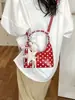 Bolso de mujer transfronterizo 2026 súper ventas, bolso de mano de moda de lunares, bolso de hombro, estilo de Hong Kong, elegante, gran capacidad, bolso de hombro y cruzado