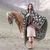 Chal bohemio, capa exótica para mujer, adecuada para viajes a Xinjiang, excursiones por la pradera y sesiones de fotos, capa exterior de estilo étnico