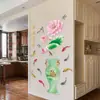 Papel de Parede Autoadesivo 3D Adesivos de Parede Sala de Estar TV Sofá Parede de Fundo Pintura Decorativa Quarto Papel de Parede Lótus Vestido Decotado