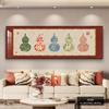Pintura Decorativa para Sala de Estar com um Novo Estilo Chinês, Pendente de Parede para Fundo de Sofá de Alto Padrão, Banner Horizontal com Motivos Florais e de Pássaros, Mural em Estilo Chinês