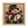 Kit de Pintura com Agulha para Feltro em Tecido de Natal 3D Festival Criativo DIY Artesanal Fofo Boneco de Neve Cervo Forma Decoração
