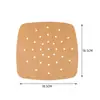 Papel Especial para Freidora de Aire Cuadrado Papel Absorbente de Aceite para Hornear Papel Desechable para Vaporera Base para Bandeja de Horno Horno Papel de Aceite de Silicona en stock
