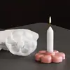 Molde para Portavelas de Flor de Múltiples Pétalos Estilo Simple Romper Ins Base de Velas de Yeso para Aromaterapia DIY Molde de Silicona