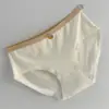 Calcinhas de Algodão Puro Femininas Outono e Inverno Coloridas em Contraste Macaron Calcinhas de Algodão Puro Macias Internas Cintura Média Roupa Íntima para Meninas