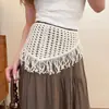 Cinturón Bufanda de Seda Rayada Retro Americano para Mujer con Cadena para Cintura de Jeans Diseño Versátil de Moda Accesorio de Cintura de Nicho