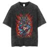 Hip Hop Streetwear Japonés Hombre Camiseta Lavada One Piece Ani
